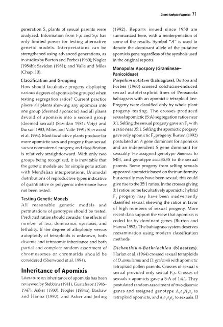 Chapter 5 Genetic Analysis of Apomixis - cimmyt