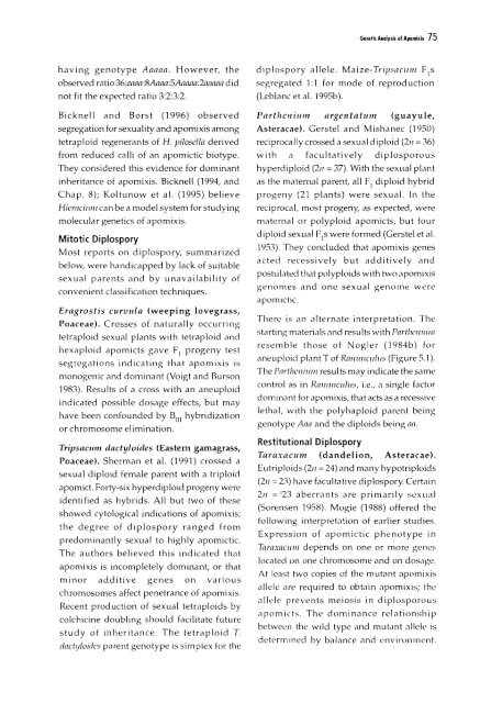 Chapter 5 Genetic Analysis of Apomixis - cimmyt