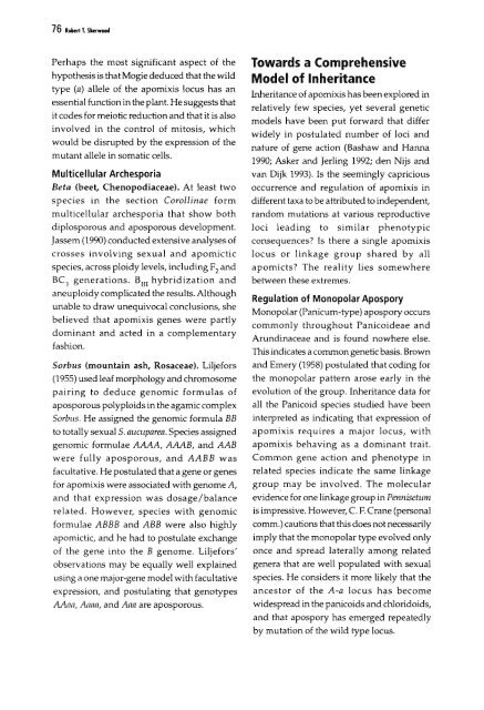 Chapter 5 Genetic Analysis of Apomixis - cimmyt