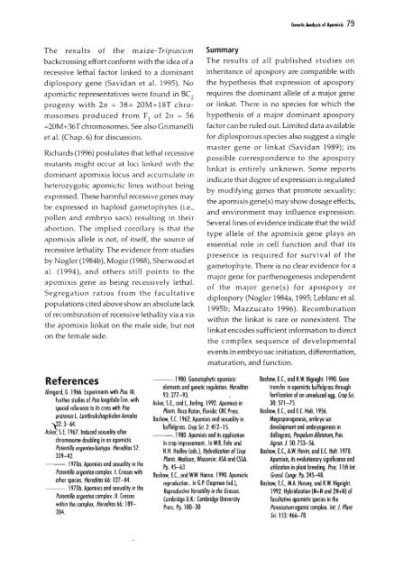 Chapter 5 Genetic Analysis of Apomixis - cimmyt