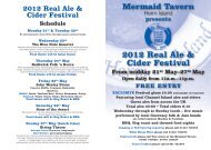 2012 Real Ale & Cider Festival Schedule - Herm Island