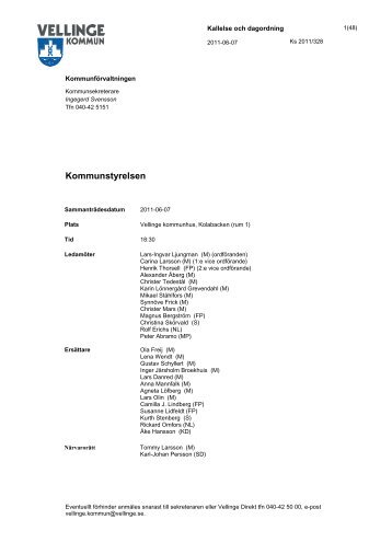 2011-06-07 (PDF-dokument, 316 kB) - Vellinge kommun