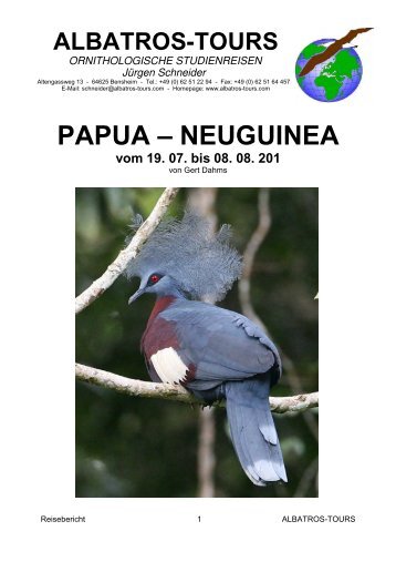 PAPUA – NEUGUINEA - Albatros-Tours