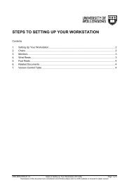 STEPS TO SETTING UP YOUR WORKSTATION - Staff