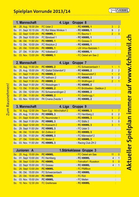 klicken - FC Hinwil