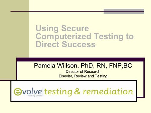 Using Secure Computerized Testing to Direct Success - IUPUI