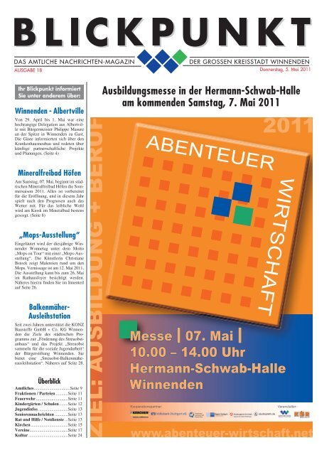 Blickpunkt Ausgabe 18 2011 Pdf Stadt Winnenden