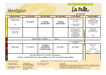 Speiseplan La Salle KW 52 - Diakonie Stetten e.V.