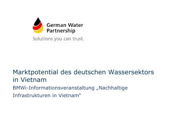 Marktpotenzial in der Wasserwirtschaft und im Bereich ...