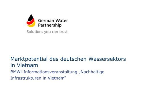 Marktpotenzial in der Wasserwirtschaft und im Bereich ...