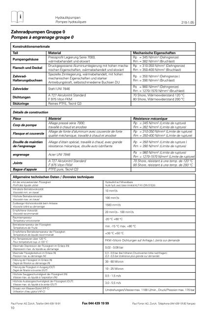 TÃ©lÃ©charger PDF - Paul Forrer AG