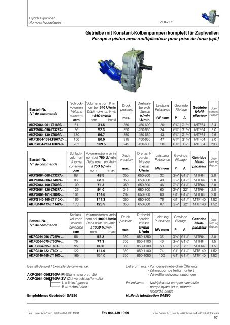 TÃ©lÃ©charger PDF - Paul Forrer AG