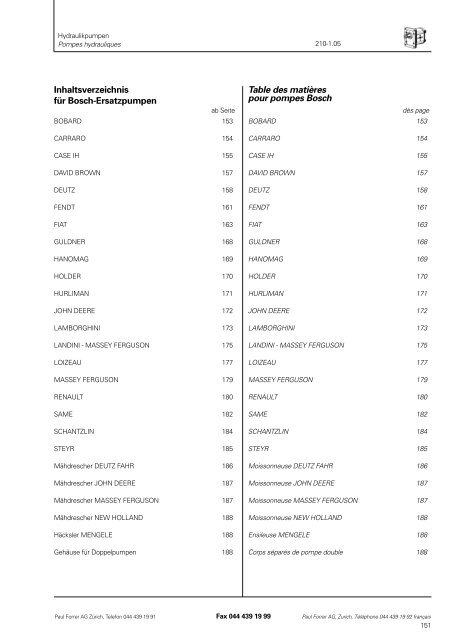 TÃ©lÃ©charger PDF - Paul Forrer AG