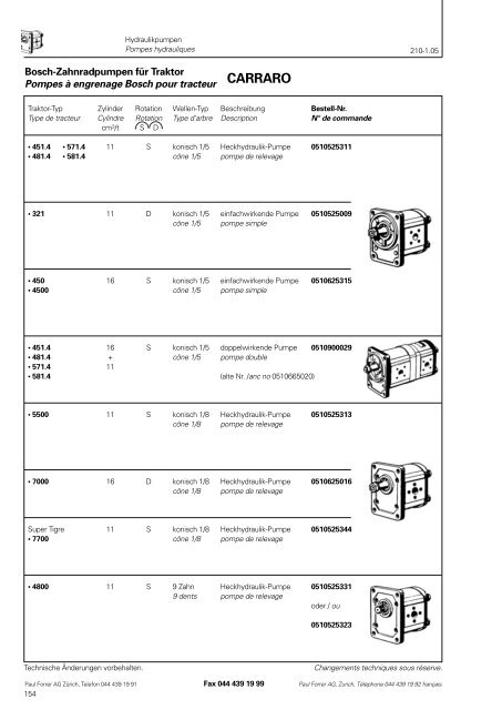 TÃ©lÃ©charger PDF - Paul Forrer AG