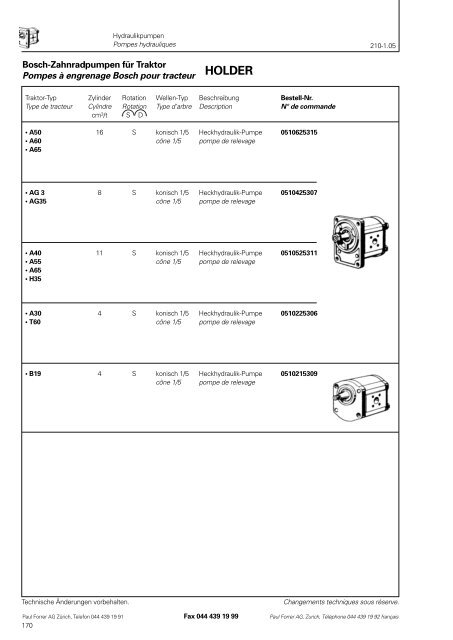 TÃ©lÃ©charger PDF - Paul Forrer AG