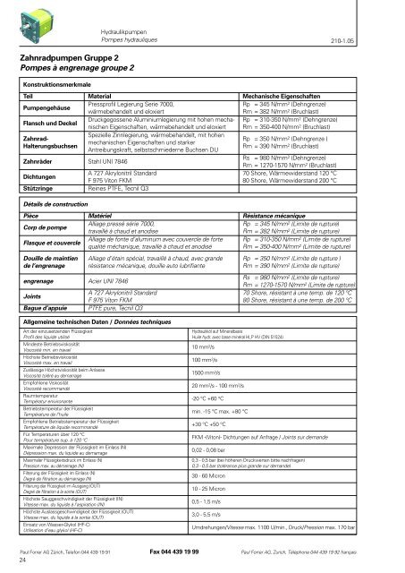 TÃ©lÃ©charger PDF - Paul Forrer AG