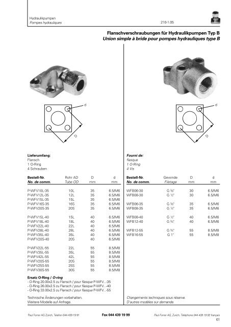 TÃ©lÃ©charger PDF - Paul Forrer AG