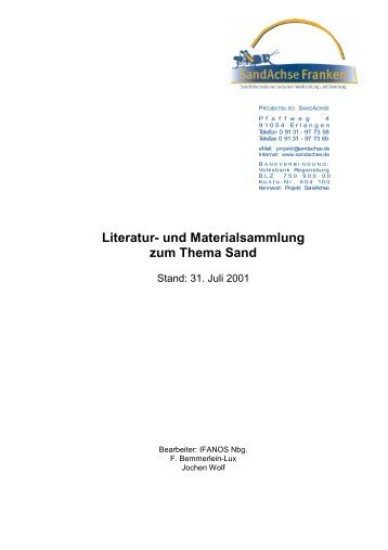 Literatur - Projekt SandAchse