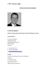 Dr. Nicolas Wiegand - Arbitration Chambers Hong Kong