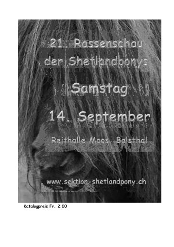 Programm def 2013x - Sektion Shetlandpony