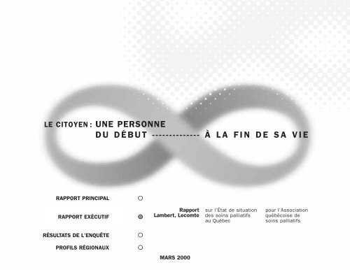 du dÃ©but -------------- Ã  la fin de sa vie - Gouvernement du QuÃ©bec