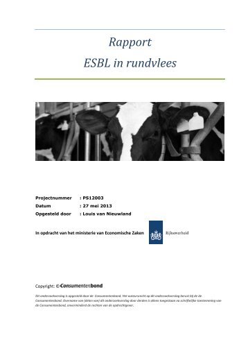 Rapport ESBL in rundvlees - Rijksoverheid.nl