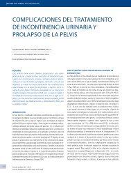 complicaciones del tratamiento de incontinencia urinaria y prolapso ...