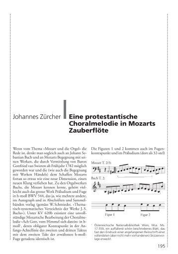 Eine protestantische Choralmelodie in Mozarts Zauberflöte