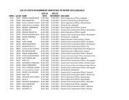 list of state government employees to retire on 31/03/2013