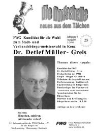 Dr. Detlef Müller- Greis - Freie Wählergemeinschaft Konz eV