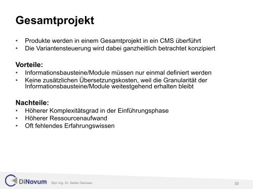 CM12 - Produktorientiertes Variantenmanagement in der ... - tekom