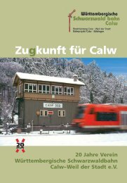 Informationen… - Württembergische Schwarzwaldbahn Calw