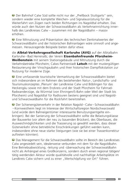 Informationen… - Württembergische Schwarzwaldbahn Calw