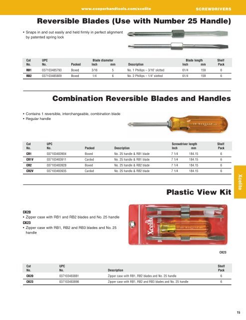 Xcelite® Catalog - Cooper Hand Tools