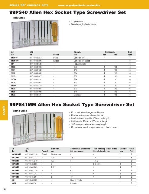 Xcelite® Catalog - Cooper Hand Tools