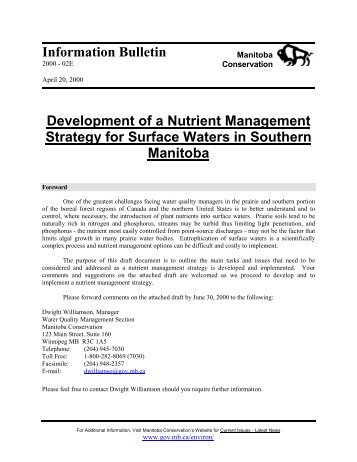 Nutrient Management Strategy - Government of Manitoba