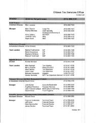 Tax Services Office Contact List