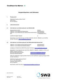 Ansprechpartner und Adressen - Netze der Stadtwerke Augsburg ...