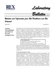 Laboratory Bulletin... - Rex Healthcare