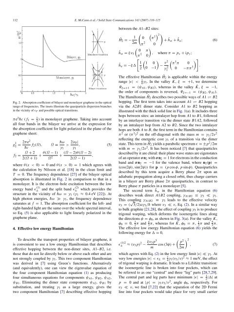 Electrons in bilayer graphene - Physics at Lancaster University