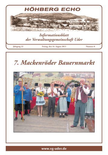 August 2013 - Verwaltungsgemeinschaft Uder