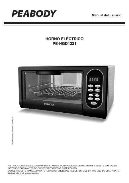 Manual del usuario HORNO ELÉCTRICO PE  - Surfing Design
