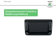 Navigationssystem Columbus Bedienungsanleitung - Škoda Auto