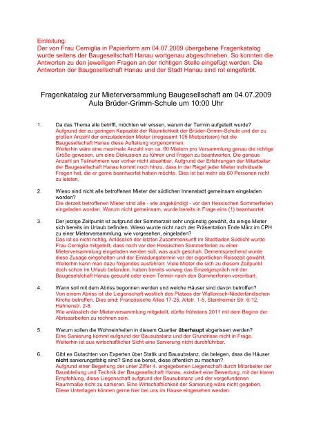 Fragenkatalog zur Mieterversammlung Baugesellschaft am 04.07 ...