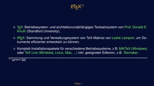 Wissenschaftliche Dokumentenerstellung mit LaTeX - Knopper.Net ...