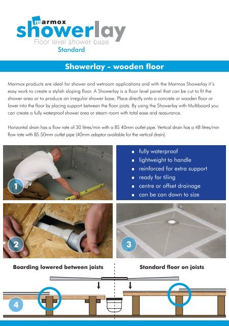 Marmox Showerlay Onto Wooden Floors Guide - Tile Fix Direct