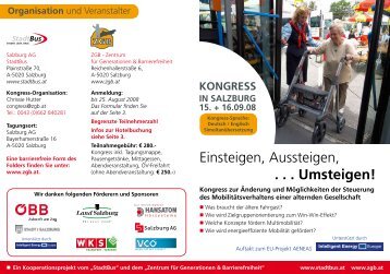 Einsteigen, Aussteigen, . . . Umsteigen! - Zentrum für Generationen ...