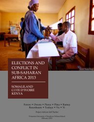 Elections and Conflict in Sub-Saharan Africa 2013 - Woodrow ...