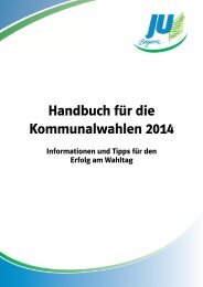 Handbuch für die Kommunalwahlen 2014 - Junge Union Bayern