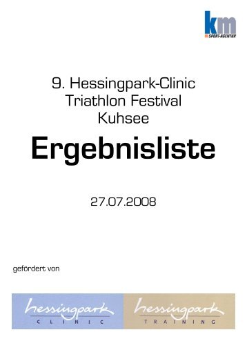 Ergebnisliste - km Sport-Agentur